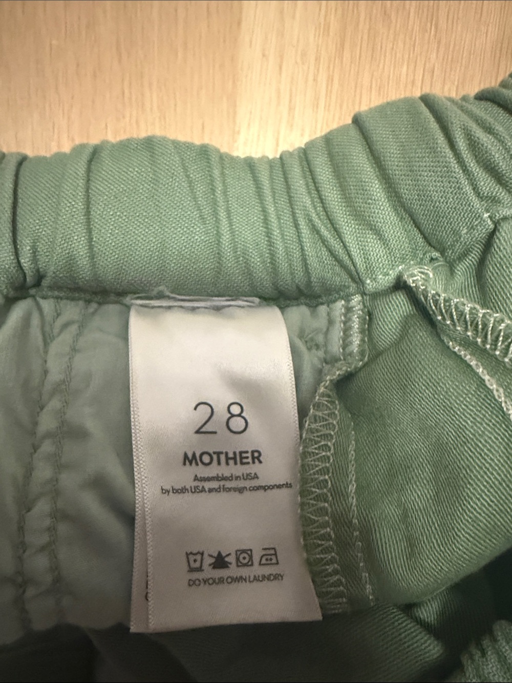 MOTHER women Green Drawstring Casual Pants size 28 - Picture 2 of 7